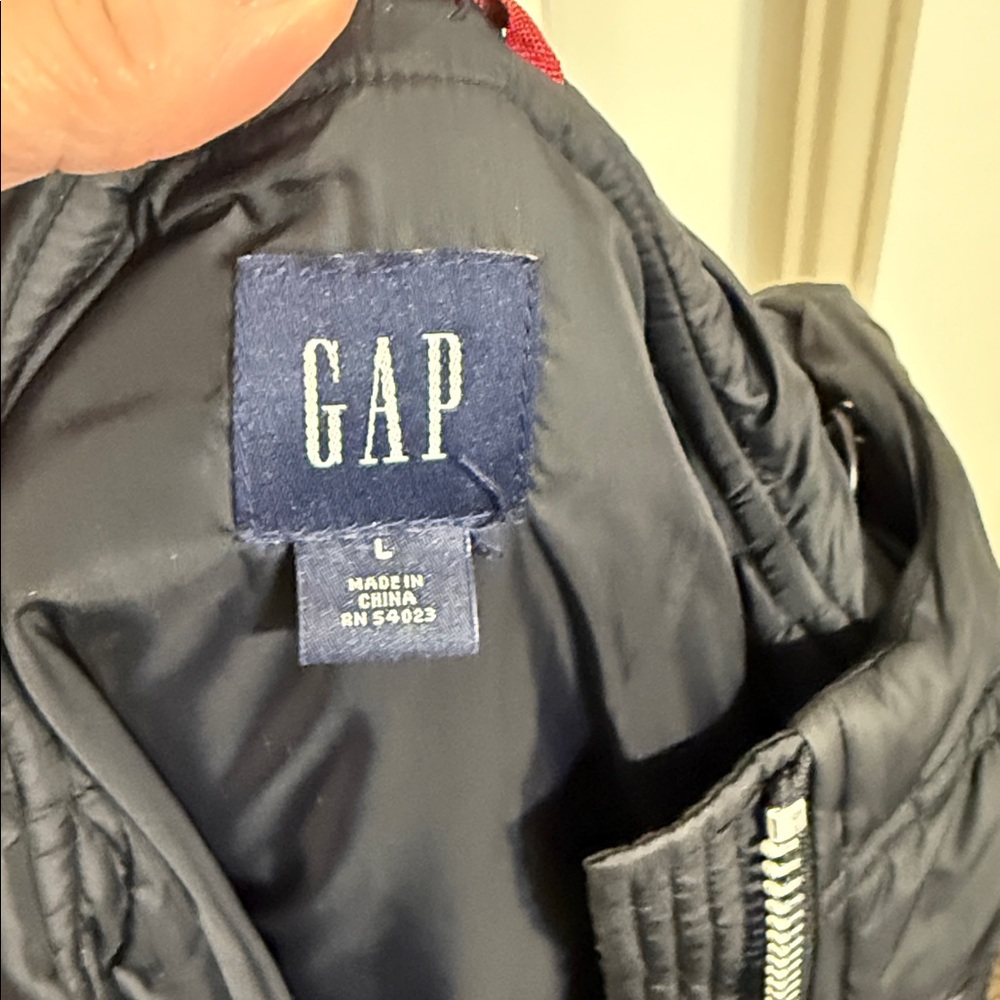 Gap Women's Black Long Nylon Parka large - Picture 7 of 12